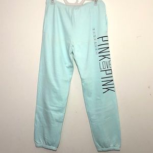 NWT Baby Blue VS PINK Oversized Jogger Sweatpants